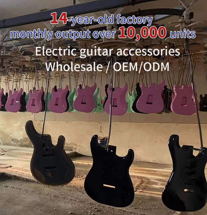 GALYDA Factory Custom Logo Portable and Lightweight 6 String Headless Electric Guitar for Rock Metal Players