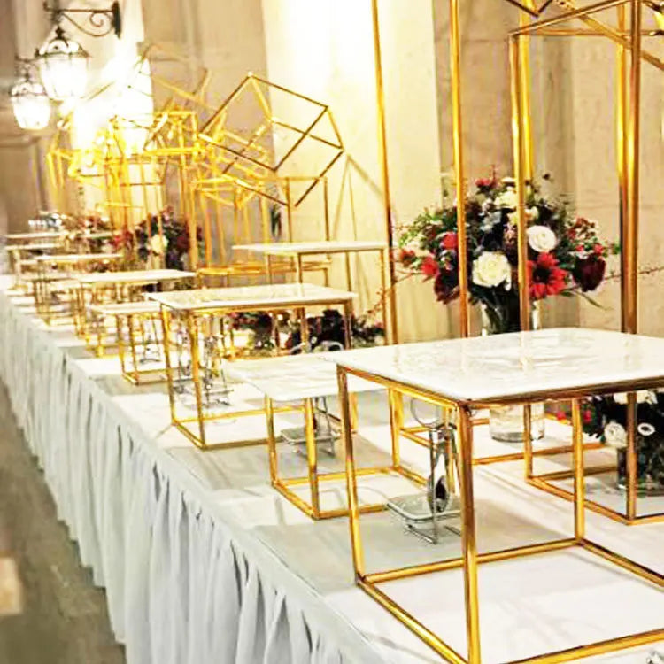 Wedding Buffet Cake Sweet Food Bread Cake Flower Dessert Holder Dessert Table Cake Stand Buffet Banquet Tea Break Metal Holder