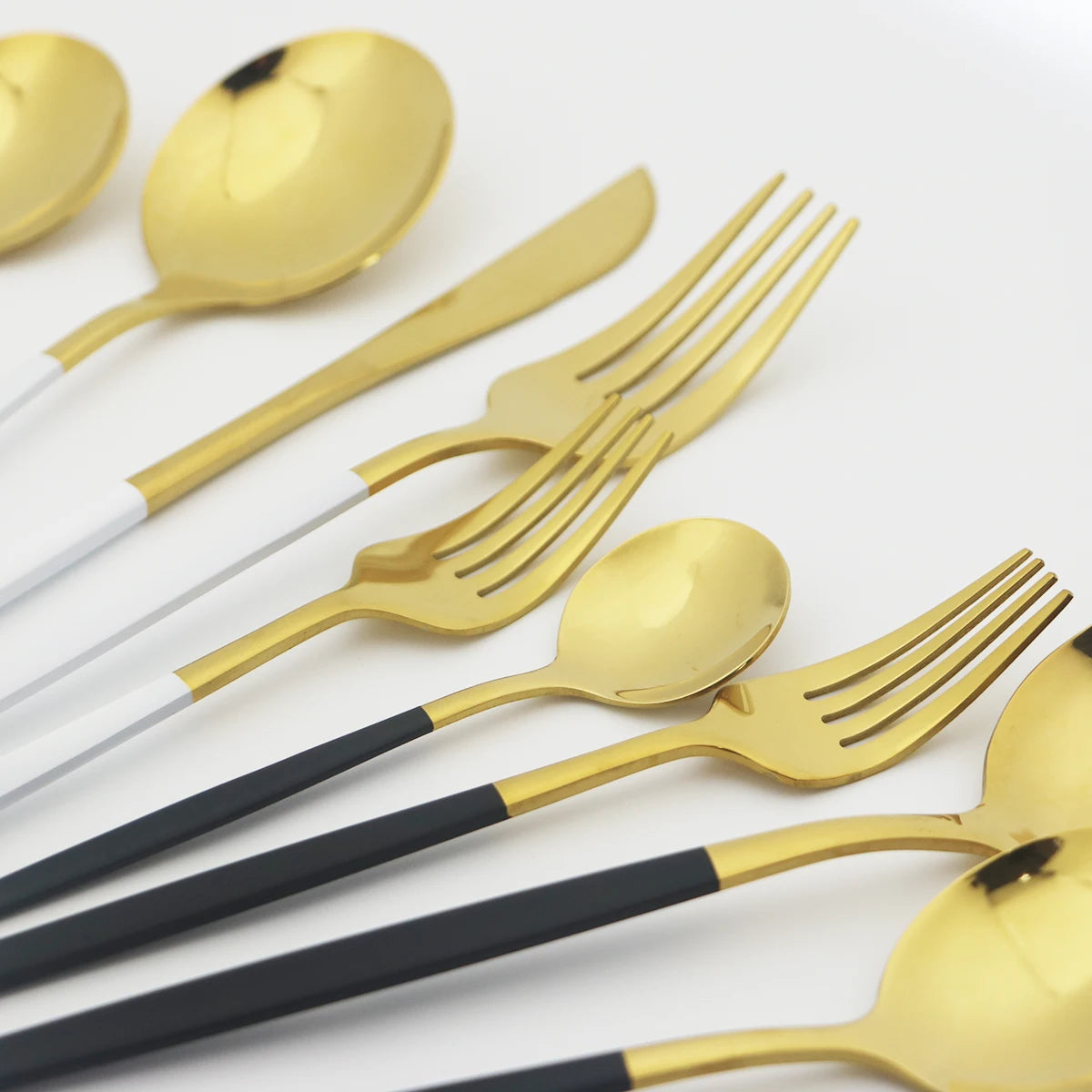 Silverware Mint Green Silver 5pcs/set Dinnerware Cutlery Knife Cake Fork Coffee Tea Spoon Stainless Steel Flatware Tableware Set