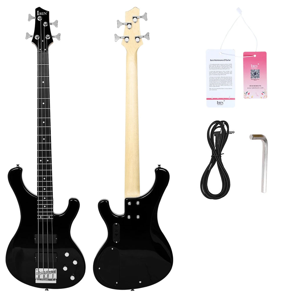 IRIN New Hot Sales Factory Musical Instruments  Okoume Wooden Electric Bass 24 Fret Professional 4 Strings Electric Bass Guitar
