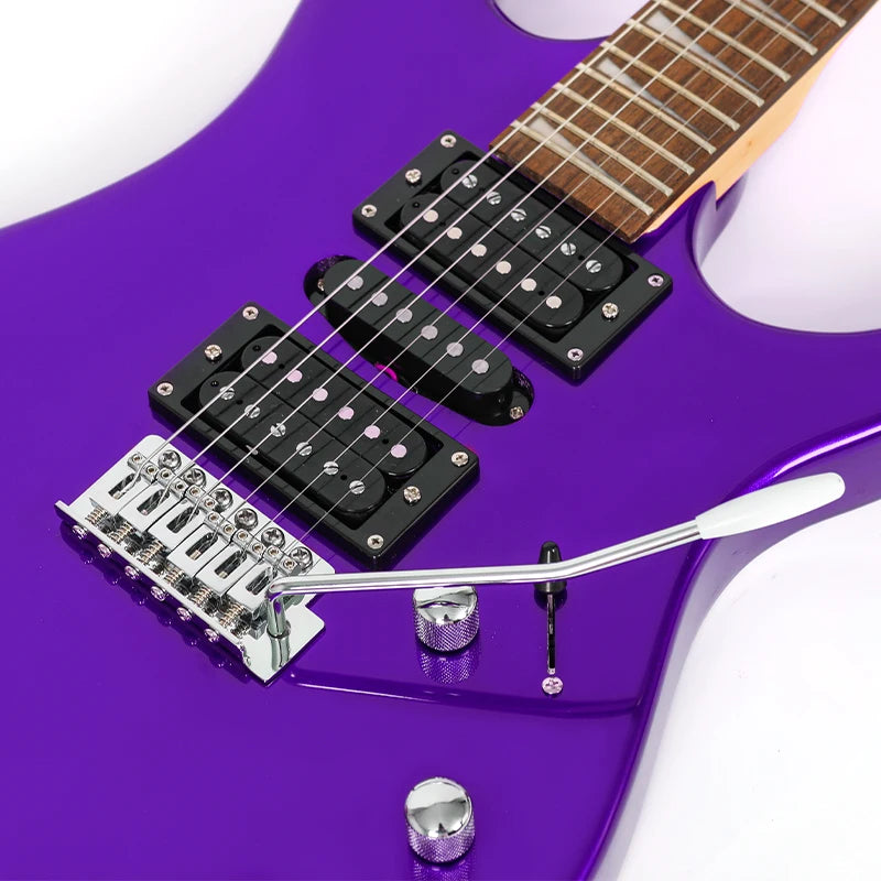 Neck Through Body Electric Guitar Carbon Fiber India Rosewood Solo Guitar High Glossy Original Bone Electric Guitar