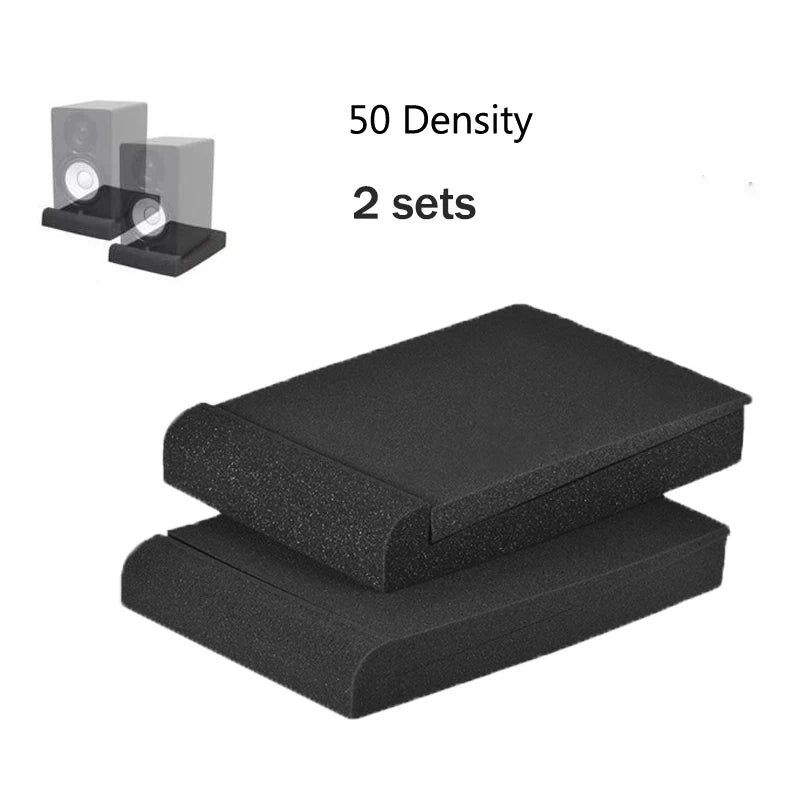2 Sets High Density Acoustic Monitor Isolation Speaker Foam Pads for 5 Inch Speakers Studio Monitor