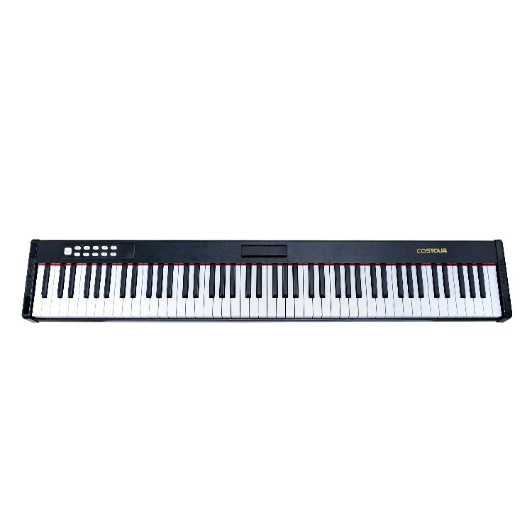 Costour HQB1-88 88-Key Touch-Sensitive Electronic Keyboard | Bluetooth, 128 Tones, Dual Speakers, MIDI, USB