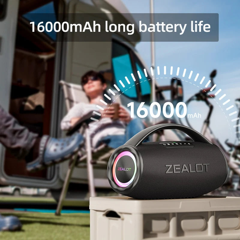 EU Local Stock High Quality Zealot S97 80W Portable Loud Outdoor Active Speakers with Bass for Mobile Phone Use