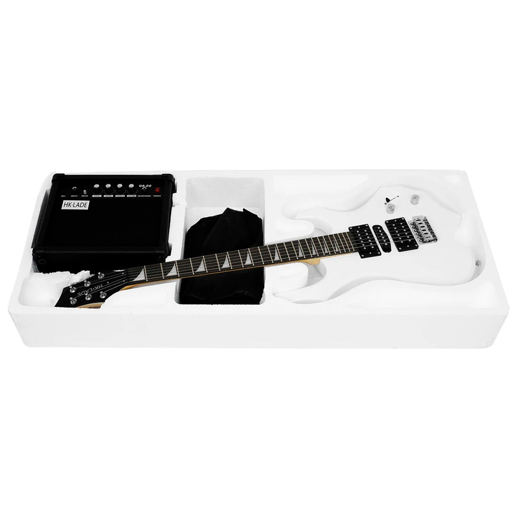 HK LADE SLADE Factory OEM ODM Wholesale Flame Personality 24 Pins Guitar Plucked Electric Guitar With Amplifier