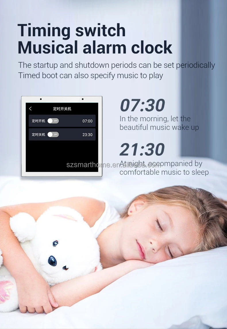 Hxuyun 86N-2 4" Android 11 Wall Mount Smart Music Host | WiFi, Bluetooth 5.0, Ceiling Speaker Amplifier