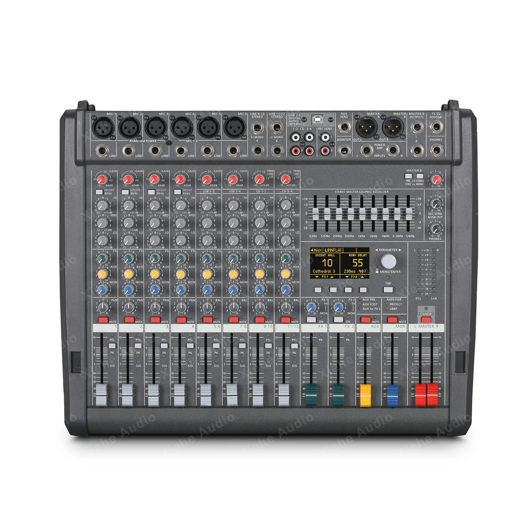 Powermate 600 3 Factory Price Professional Audio Powerd Mixer PM 600-3/1000-3/1600-3 Powered Dj Mixers Console
