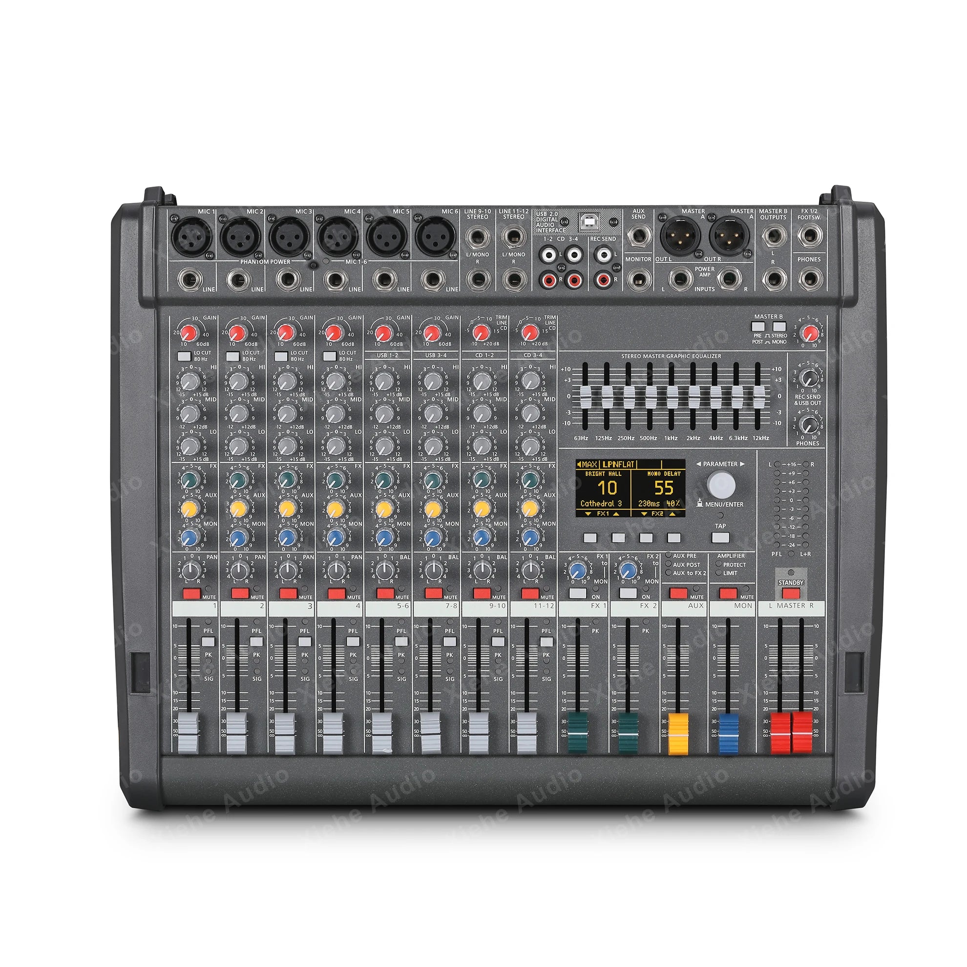 Powermate 600 3 Factory Price Professional Audio Powerd Mixer PM 600-3/1000-3/1600-3 Powered Dj Mixers Console