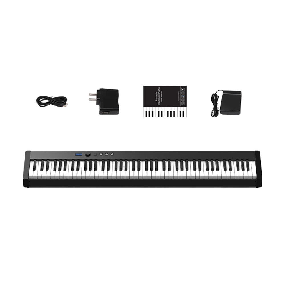 Konix PH88Q 88-Key Weighted Digital Piano | 129 Tones, 128 Rhythms, 40W Output, Hammer Action