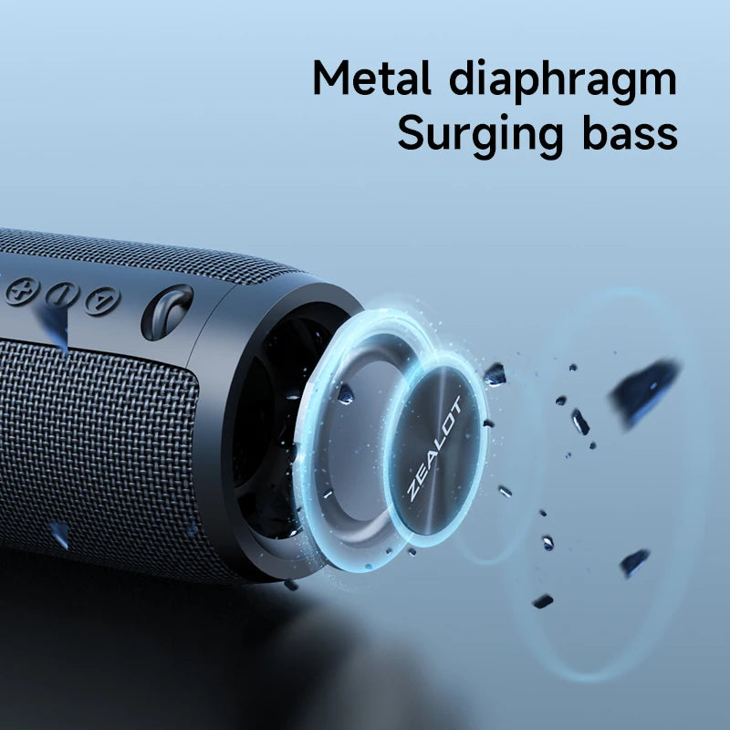 Factory Sell ZEALOT S51pro 40W Portable Wireless Speakers With IPX6 Waterproof Wireless Stereo with RGB Light