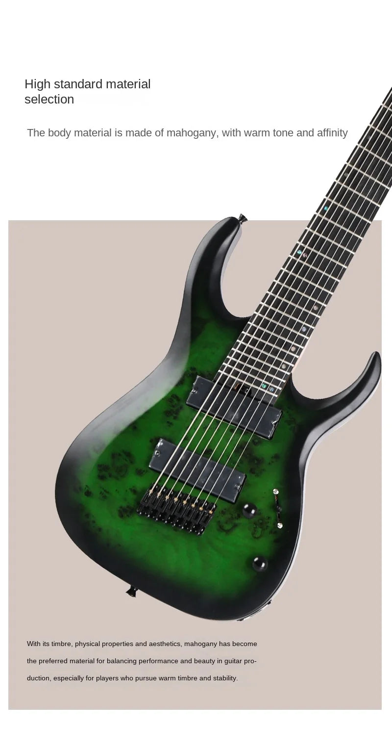 Factory Wholesale New Eight-string Oblique Electric Guitar for Man Woman