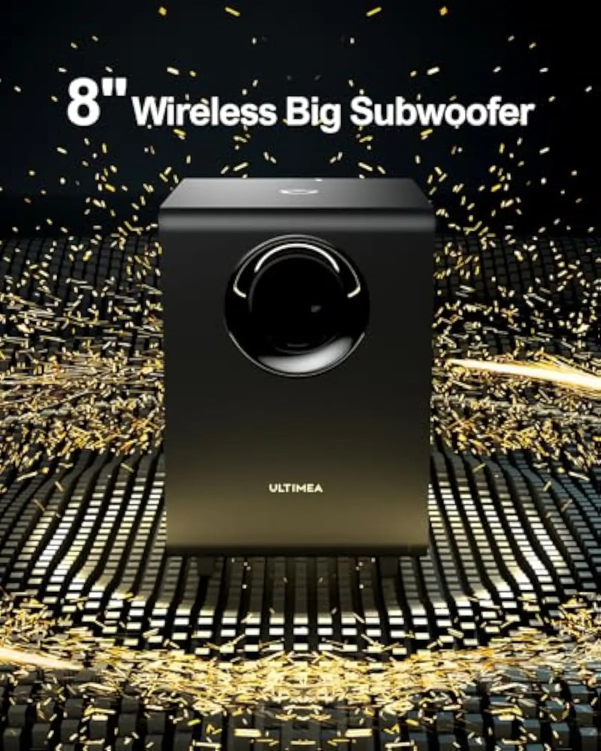 ULTIMEA Nova S90 7.1.4ch Dolby Atmos Soundbar with Wireless Subwoofer & Rear Speakers for True Cinema Experience at Home.