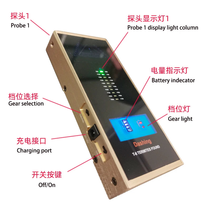 5.0-Inch IPS HD Display White Ants Monitor Video Recording Termites Microwave Detected