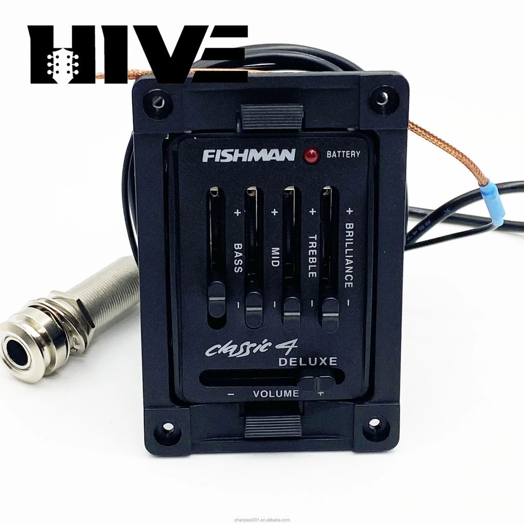 HIVE Series Fishman EQ Classic 4 Equalizer Guitar Piezo Pick Guitar Tuner Blend Acoustic Guitar Soundhole EQ Parts Accessories