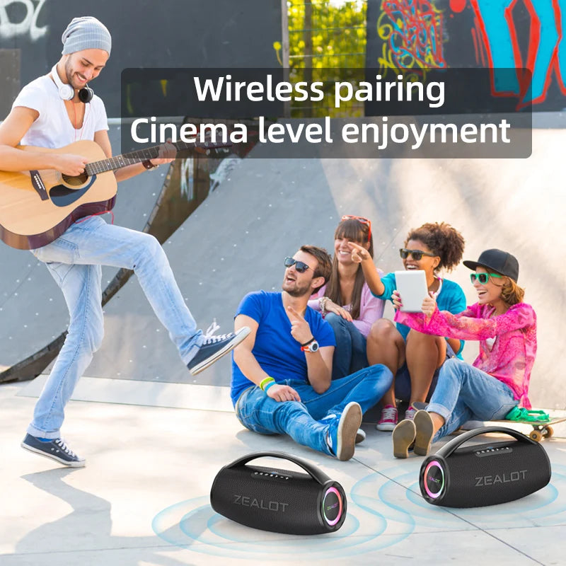 EU Local Stock High Quality Zealot S97 80W Portable Loud Outdoor Active Speakers with Bass for Mobile Phone Use
