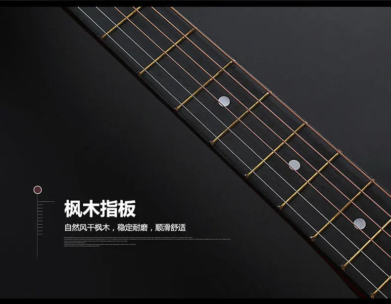 38-Inch Classical Acoustic Guitar Beginners Thin Body Basswood Maple Koa Back/Side Plastic Available Matt Gloss Wholesale Sale