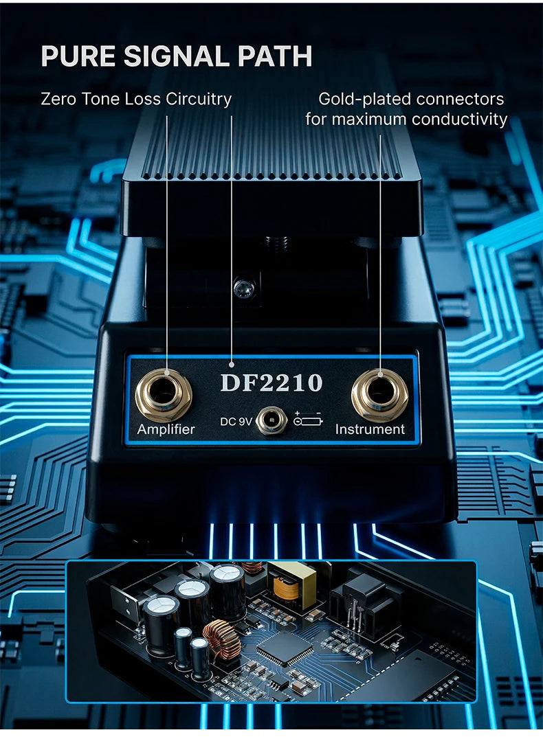 Hotone Tuner Press Practice Bass Multi-Effect Pedal Preamp Active Sound System Metal Guitar Pedals Effects Daphon Wah Wah Pedal