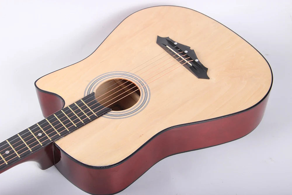 Best Price Professional Beginner Practice Wholesale 38 Inch Cutaway Basswood Body Acoustic Guitar for Sale