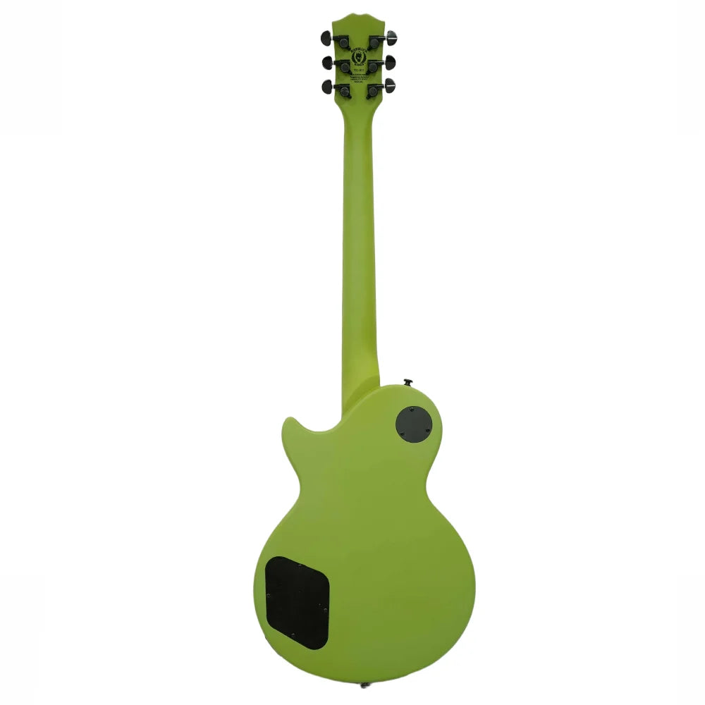 Eastern Music Hardluck Kings BOSSMAN IRISH MOSS Limited Edition Satin Matte Olive Green Les Paul Style Electric Guitar With Case