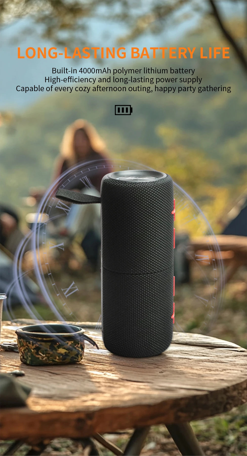 Dual Magnetic BT5.3 Speaker, IPX6 Waterproof Portable Wireless Speakers 24H Playtime Multiple Pairing for Home,Outdoor or Travel