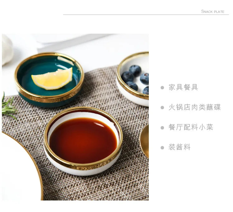 Ceramic Small Dishes Home Saucepan Hot Pot Sauce Dishes Sauce Dishes Small Dishes Sauce Dishes Small Plate Soy Sauce Dishes