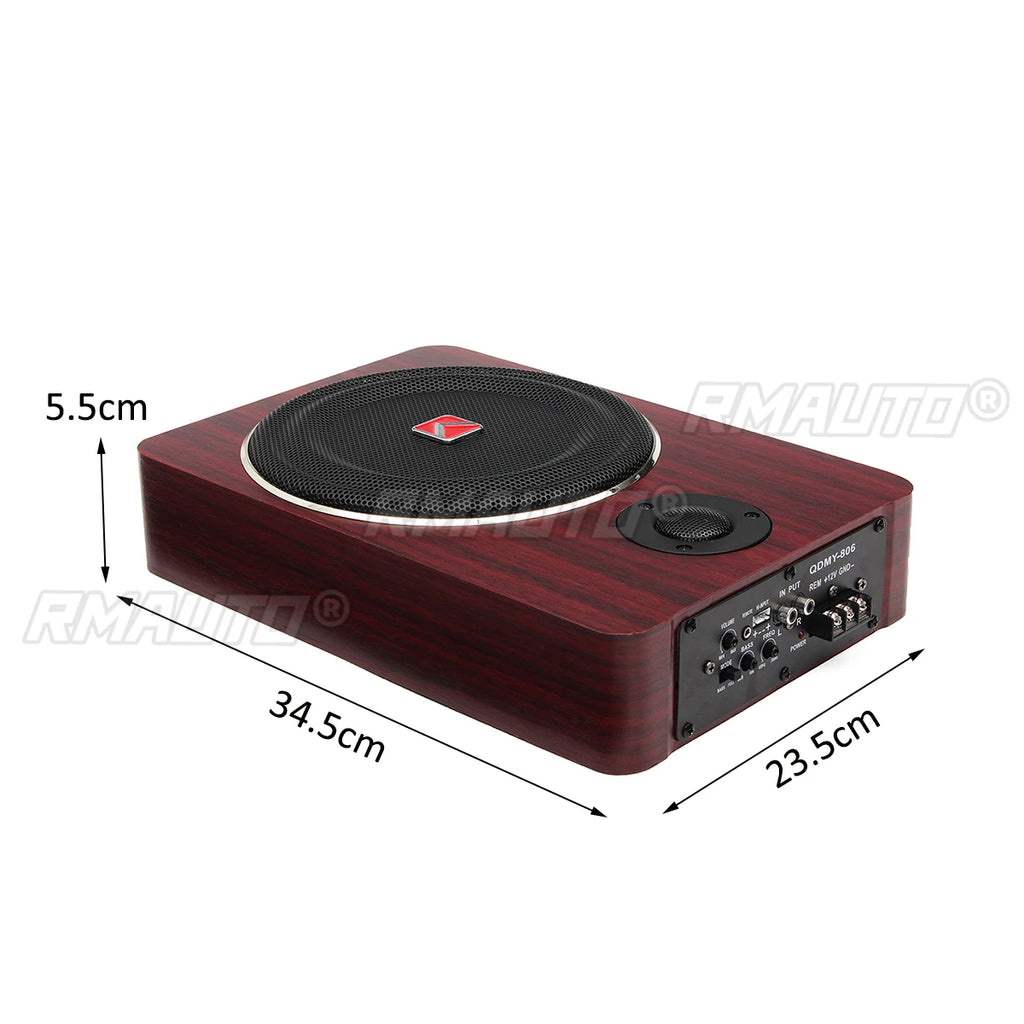 8 Inch 600W  Car Subwoofers Speaker12V Auto Active Power Audio Stereo Brass Subwoofer Amplifier Speakers