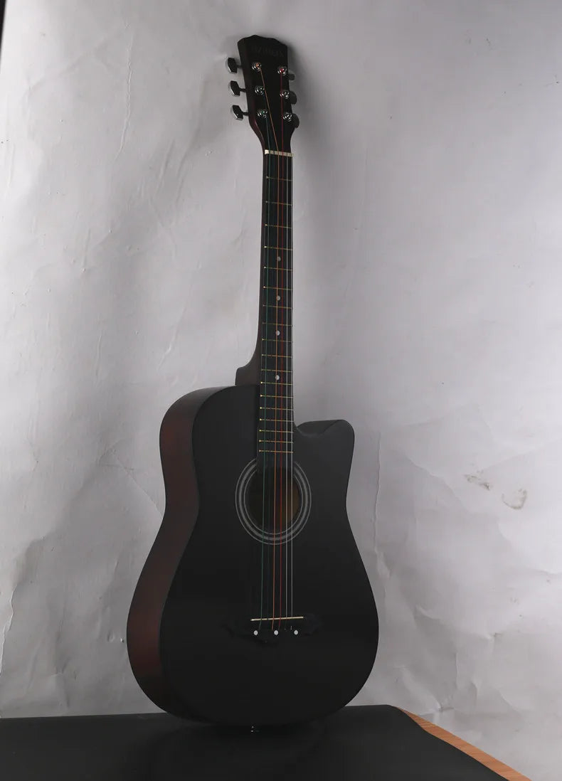 38-Inch Classical Acoustic Guitar Beginners Thin Body Basswood Maple Koa Back/Side Plastic Available Matt Gloss Wholesale Sale