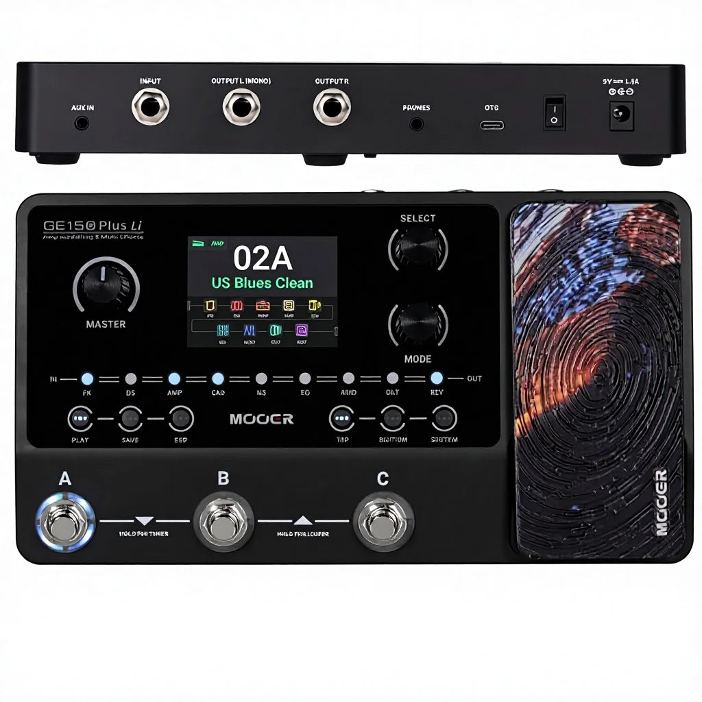 MOOER GE150 Plus Li Multi-Effects Guitar Pedal | 198 Presets, 55 Amp Models, 80s Looper, IR Loader, 40 Drum Rhythms