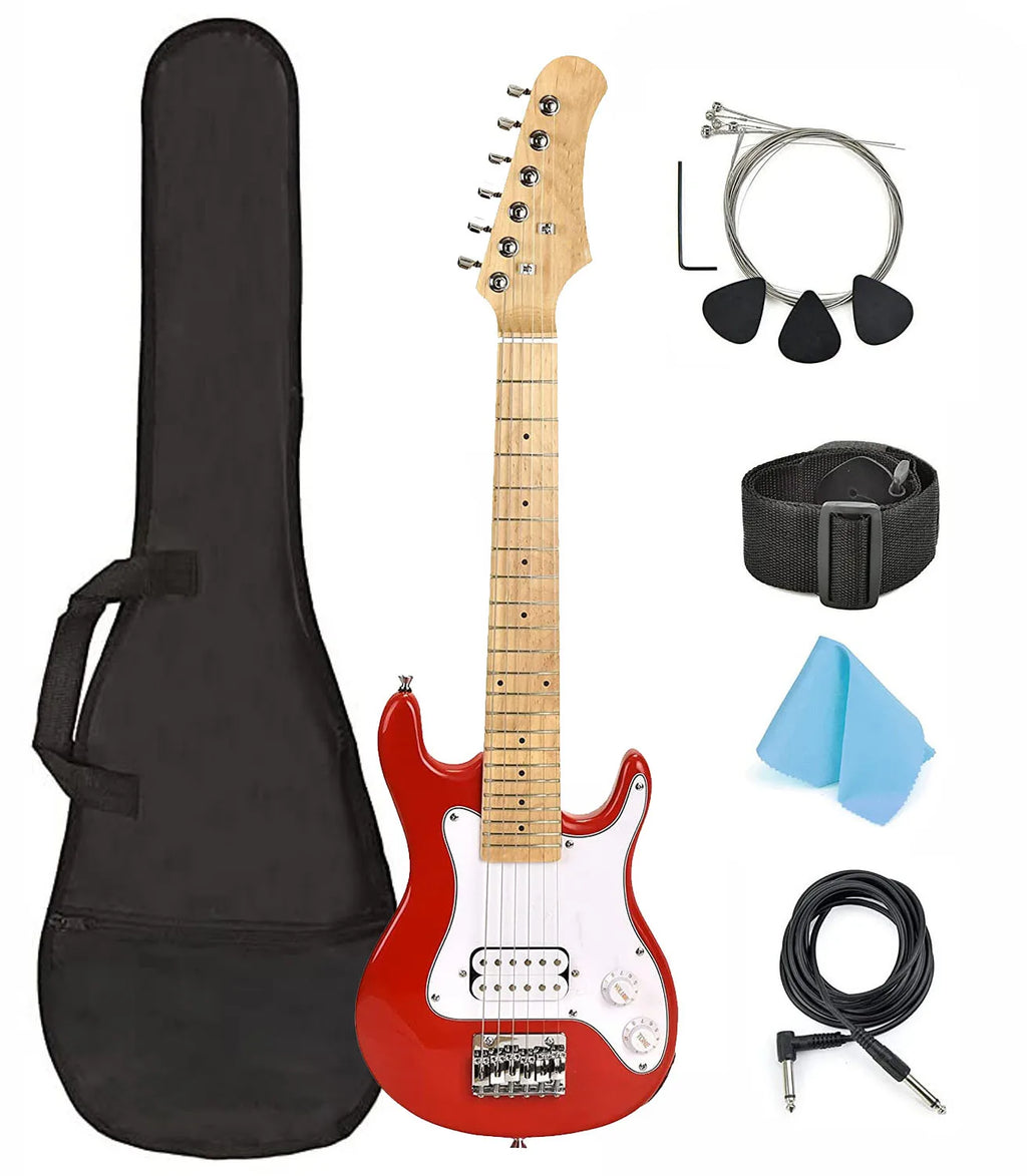 Learning and Practice 30 Inch Electric Guitar for Kid Musical Instrument Electrical Guitars 6 Steel String Electric