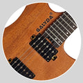 GALYDA Factory Custom Logo Portable and Lightweight 6 String Headless Electric Guitar for Rock Metal Players