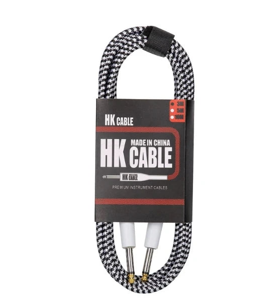 6.35mm Male to Male Braided Line Pedal Guitar Bass Universal Cable 3 Metre Guitar Audio Cables Anti-Noise Line