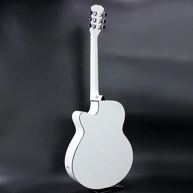 China Guitar 40 Inch White Acoustic Guitar with 4 Band Pickup