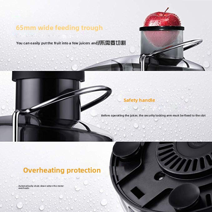 Multifunctional Houseuse Juicer, Fully Automatic Fruit and Vegetable Juicer, Pulp and Juice Separator