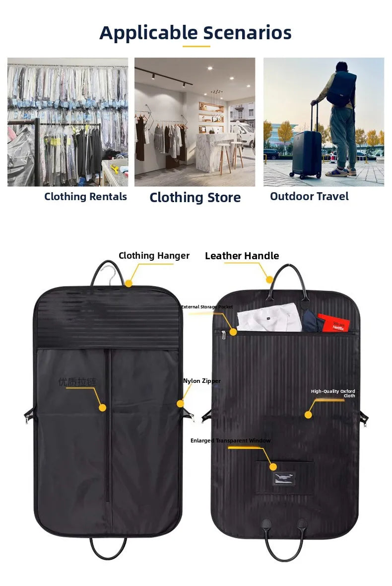 Waterproof Wear-Resistant Business Travel Suit Bag Portability Hanging Suitcase Storage Bag Convenient Oxford Cloth Coat Bag