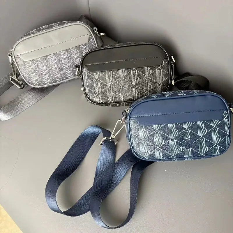 Top-quality PU Leather Men Waist Packs Business Crossbody Bags for Male Fashion Travel Storage Phone Shoulder Bags Clutch Bag