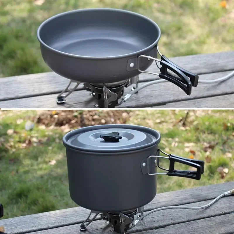Lightweight and Portable Camping Cookware Set, Pot and Pan with Carrying Bag, Perfect for Outdoor Camping