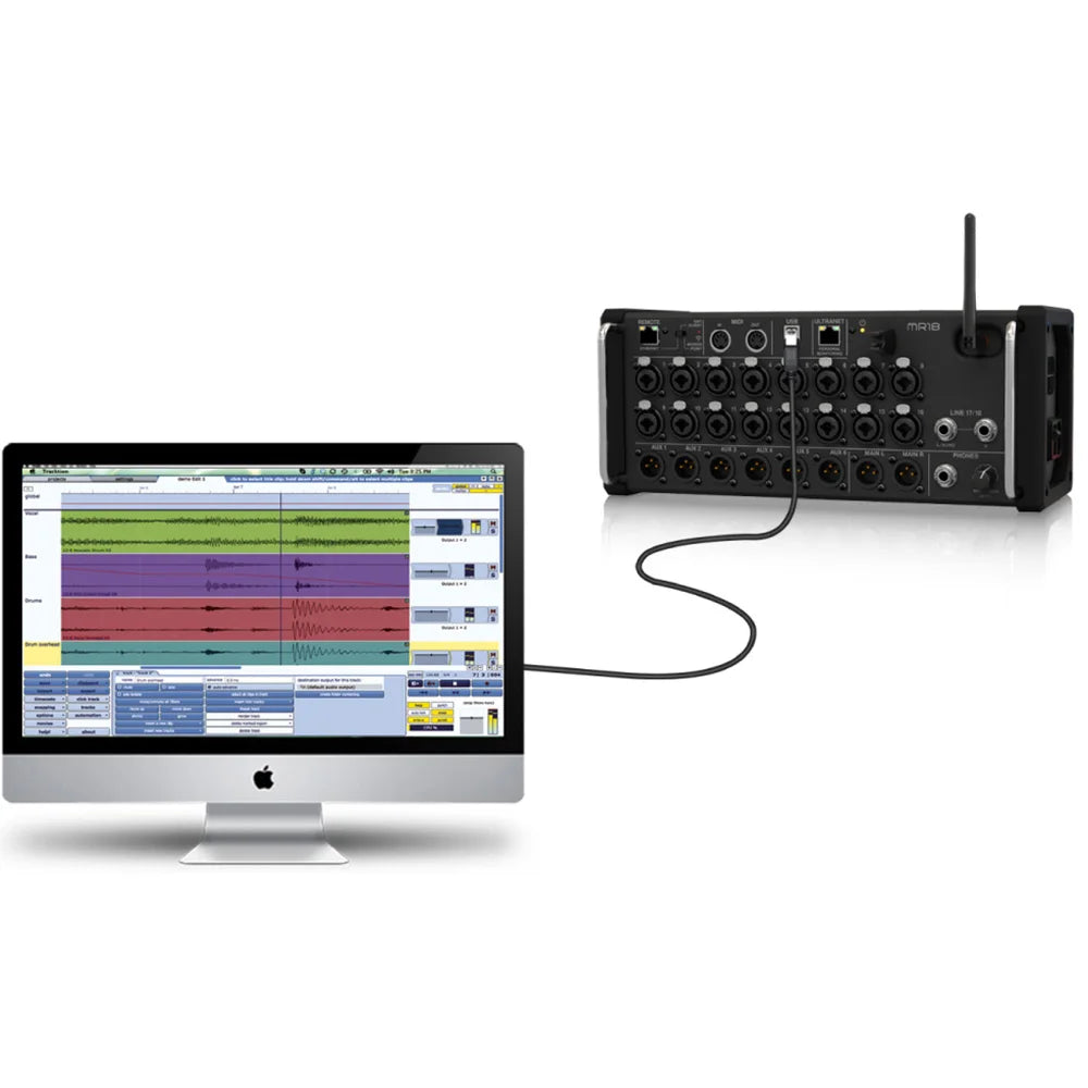 Ari 1:1 Mr18 Professional Digital Mixer Wifi Usb Professional Multi Track Recording Audio Console Dj Studio Audio Mixing Console