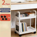 Kitchen Storage Rack 2 Tier Storage Stand With Wheels Space-saving Organizer For Home Athroom Pantry Laundry Dorm Workplace