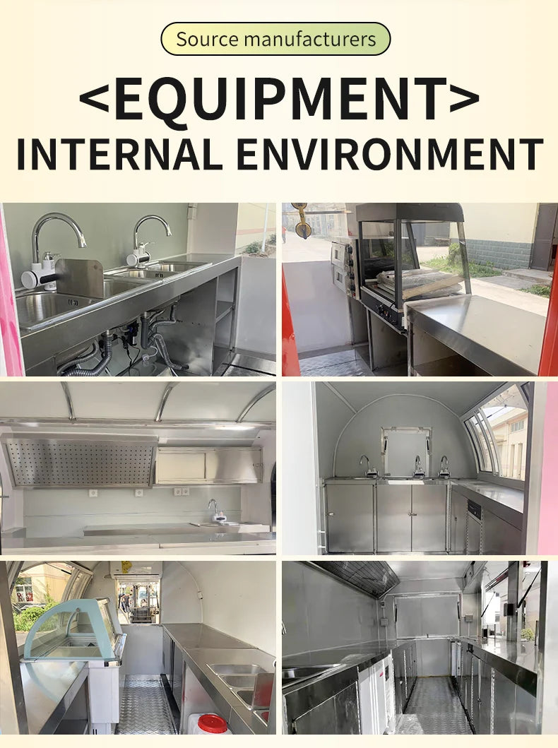 Carros De Comida Comercial Restaurant Catering Food Trailer Mobile Snack Bar Trailers Food Truck with Full Kitchen Equipment