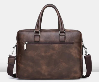 Men Waterproof Business Briefcase Large Capacity Laptop Shoulder Crossbody Commute Bag