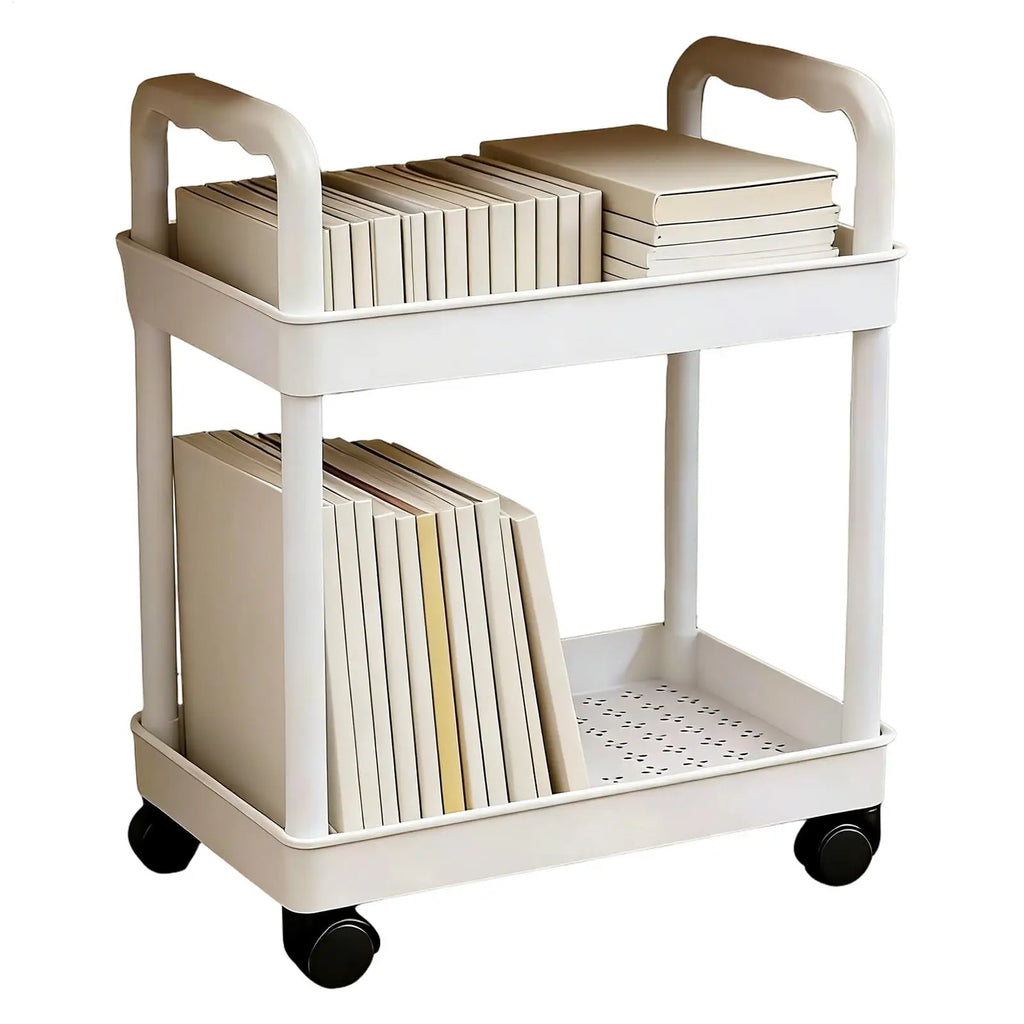 Kitchen Storage Rack 2 Tier Storage Stand With Wheels Space-saving Organizer For Home Athroom Pantry Laundry Dorm Workplace
