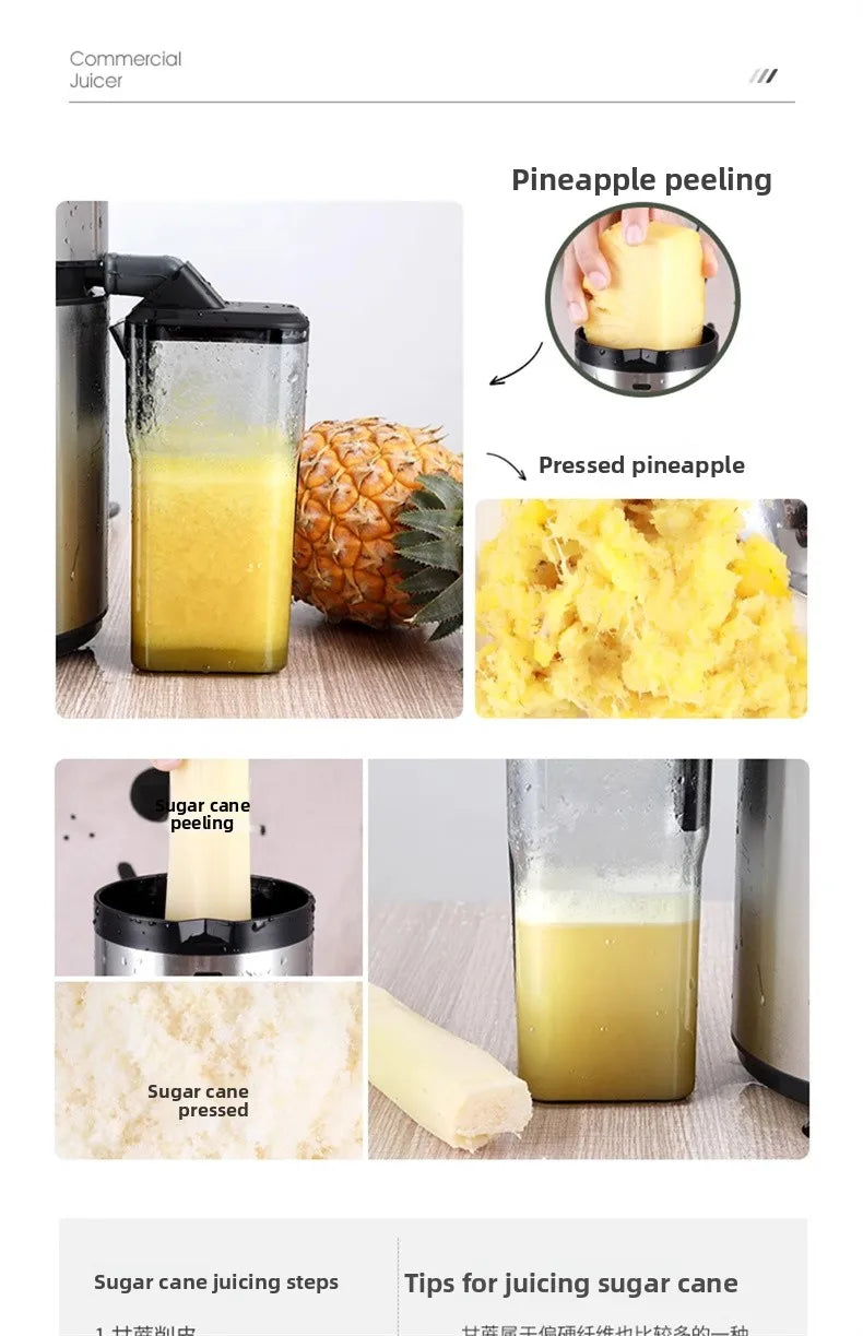 Juicer Machine, 1250W High-Speed Blender for Fruits/Vegetables, BPA-Free 304 Stainless Steel, Easy Clean & Quiet, Household