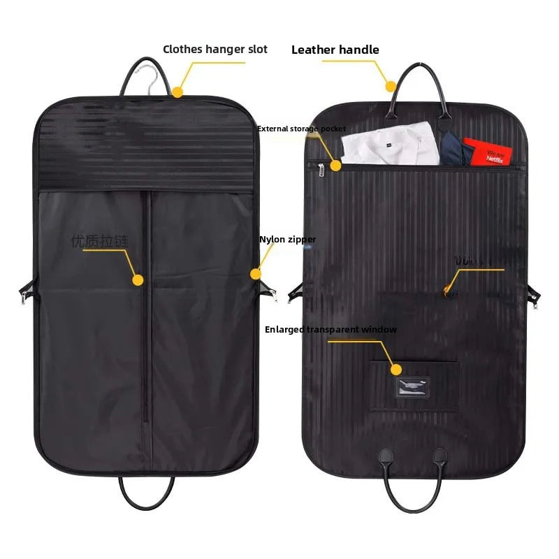 Waterproof Wear-Resistant Business Travel Suit Bag Portability Hanging Suitcase Storage Bag Convenient Oxford Cloth Coat Bag