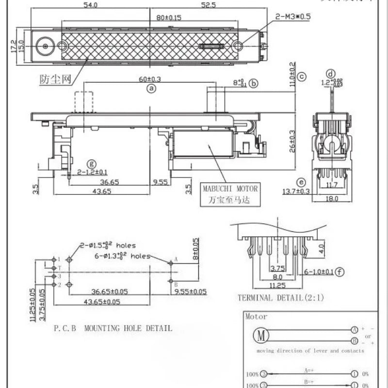 Original For Yamaha made in taiwan Electric Fader RSA0N11M9A0J LS9 M7CL DM1000 DM200 Mixer Potentiometer  Motor-driven Master