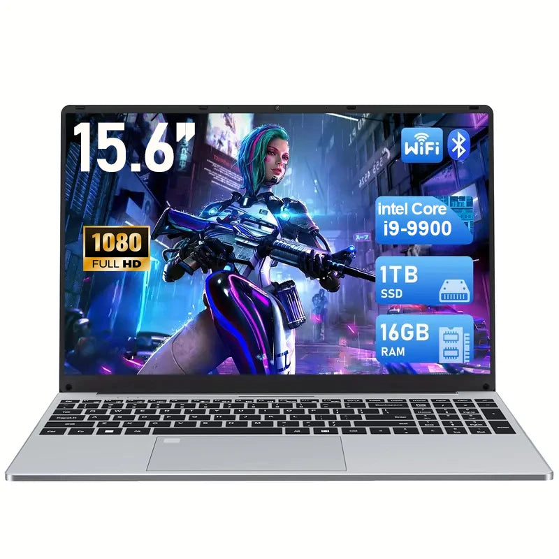 LENO 15.6" 4K Ultra Thin Laptop, Intel Core i9-9900, Windows 11, 16GB RAM 1TB SSD, Portable Business & Gaming Notebook Computer