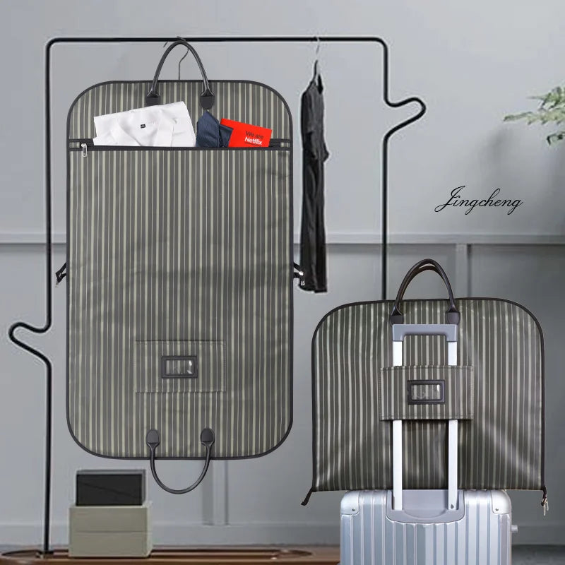 Waterproof Wear-Resistant Business Travel Suit Bag Portability Hanging Suitcase Storage Bag Convenient Oxford Cloth Coat Bag