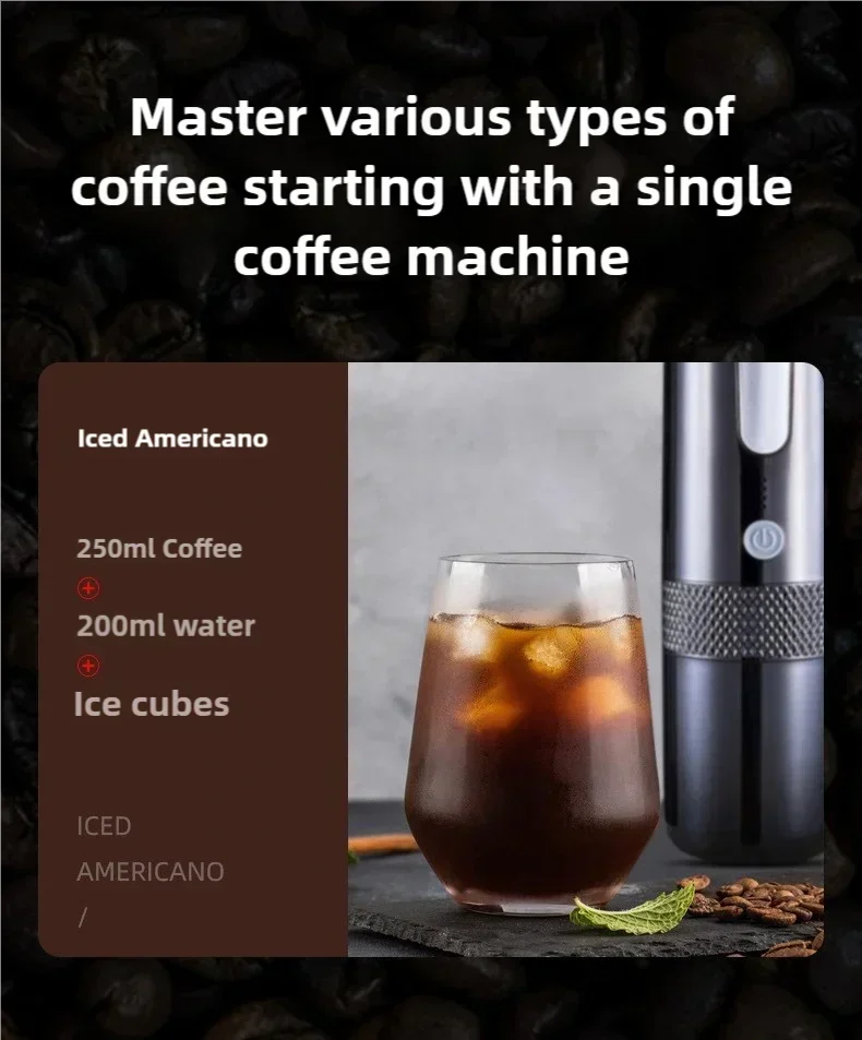 Portable Capsule Coffee Maker Electric Coffee Brewer For Ground Coffee and KCUP Capsule Coffee Without Heat Function