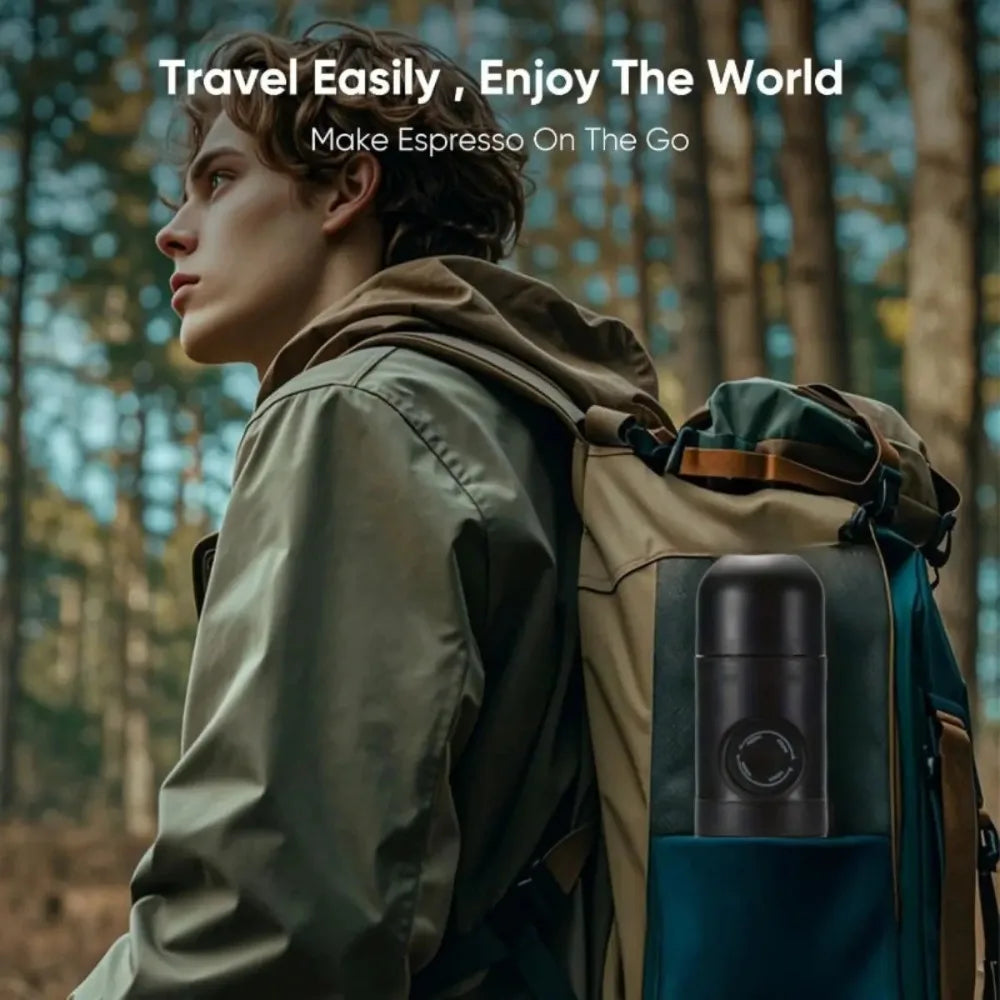 Portable Manual Espresso Coffee Maker 140ML Mini Hand Press Single Coffee Machine Coffee Powder Type for Outdoor Travel Camping