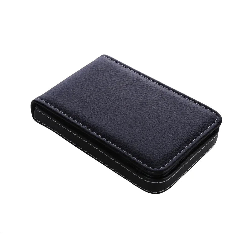 Vertical Version PU Leather Business Card Case Business Card Holder Pocket Business Office Name Card Holder With Magnetic Shut