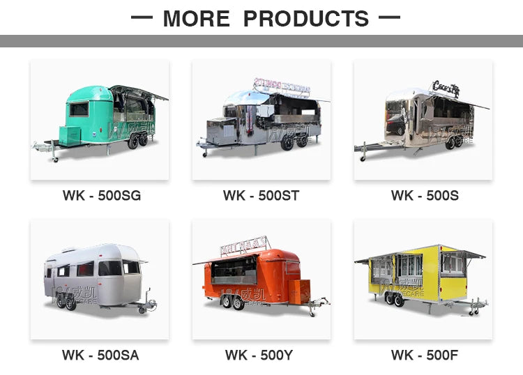 Mobile Restaurant Catering Trailer Fully Equipped Stainless Steel Coffee Shop Bar Taco Pizza Food Truck Full Kitchen